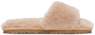 Mou Pink Shearling Sandals