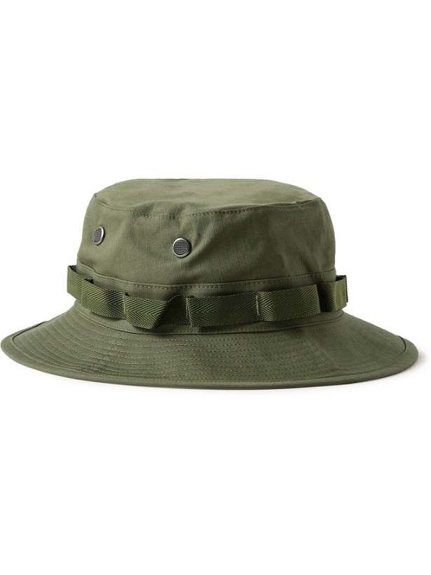 Photo: ORSLOW - Cotton-Ripstop Bucket Hat - Green