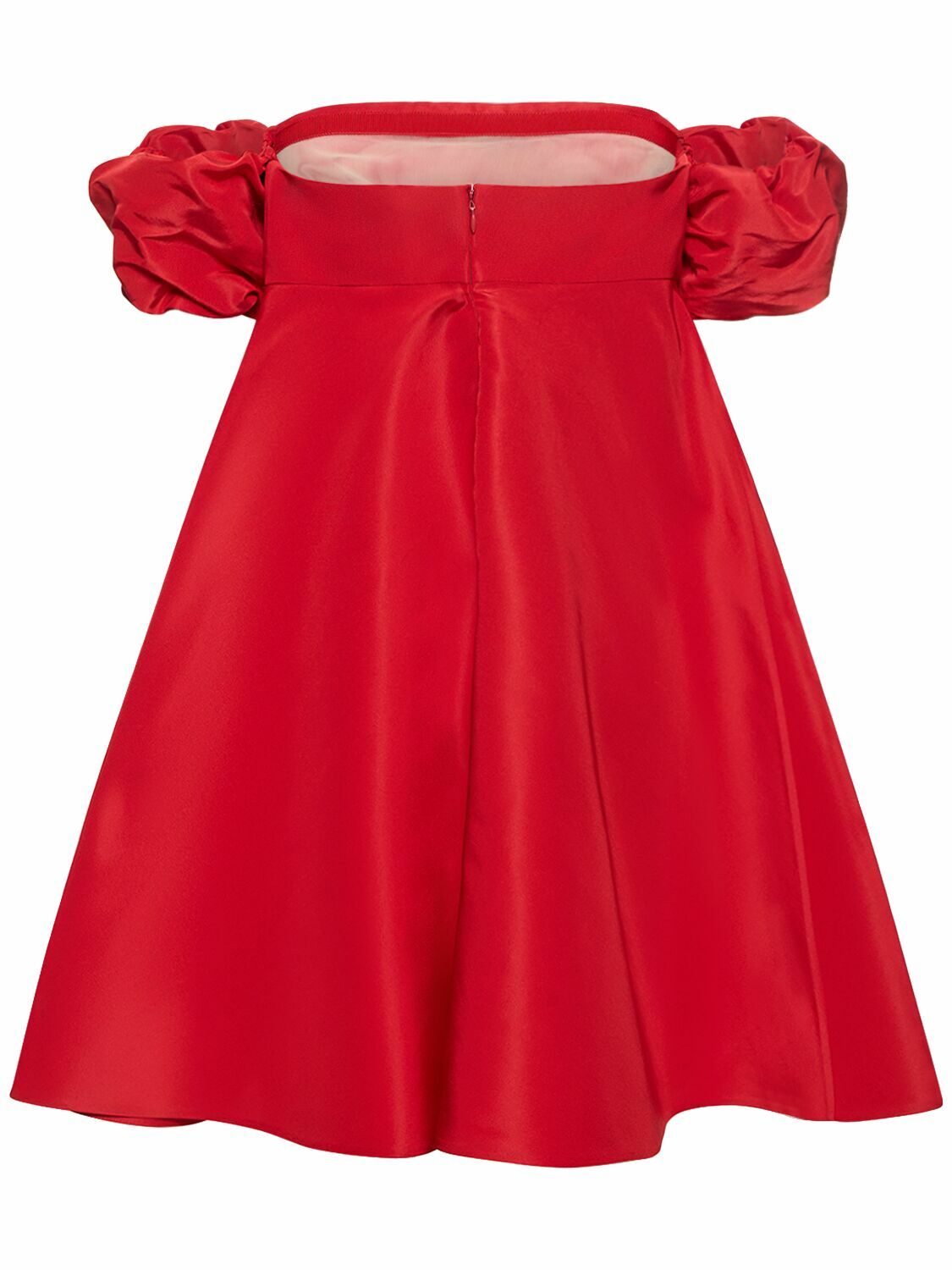 valentino off the shoulder mini dress Valentino Garavani Off-The-Shoulder Silk-Faille Mini Dress In Red - 70% Off