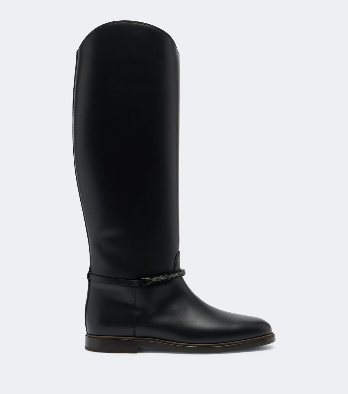 Brunello Cucinelli Monili leather knee-high boots
