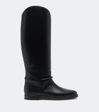 Brunello Cucinelli Monili leather knee-high boots