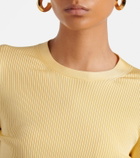 Alaïa RIbbed-knit silk-blend top