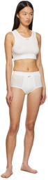 Sandy Liang SSENSE Exclusive Off-White Kinsey Briefs