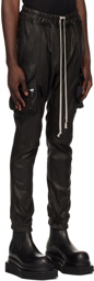 Rick Owens Black Porterville Mastodon Leather Trousers