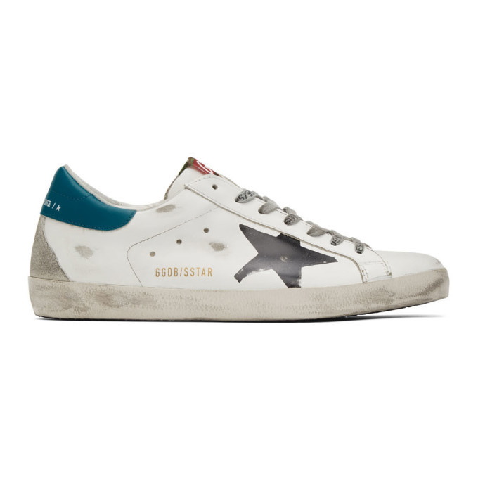 Photo: Golden Goose White and Blue Superstar Sneaker