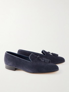 George Cleverley - Eton Suede Tasselled Loafers - Blue