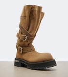 Balenciaga Venom suede biker boots
