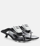 Miu Miu Patent leather thong sandals