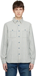 RRL Off-White & Blue Plaid Shirt
