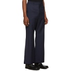 Martine Rose Navy Double Flare Trousers