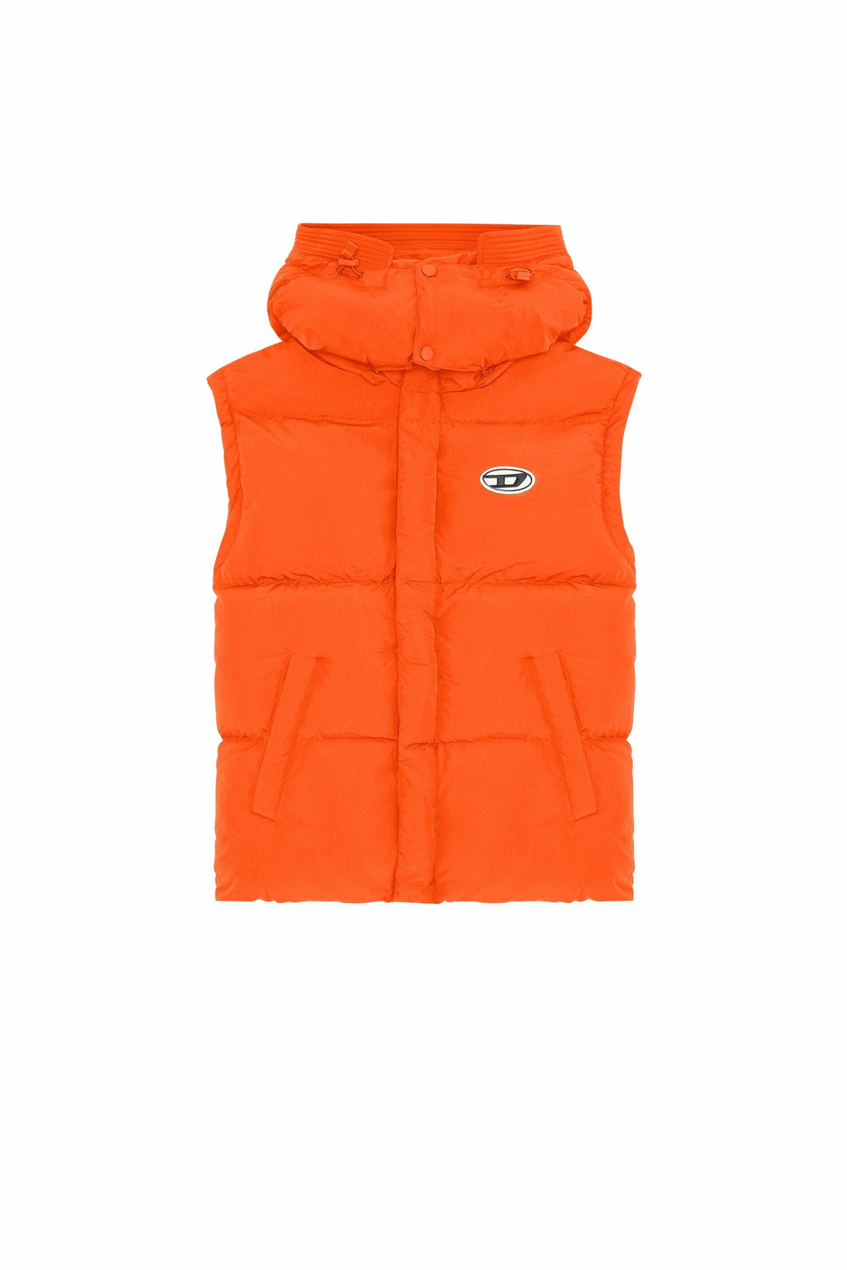 Diesel Polygiene Viral Off real down vest - Winter Jackets Mens in Orange