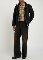 Wax London Killick Reversible Corduroy and Faux fur Jacket Black