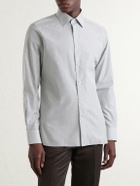 Zegna - Trofeo Stripped Cotton-Poplin Shirt - Blue