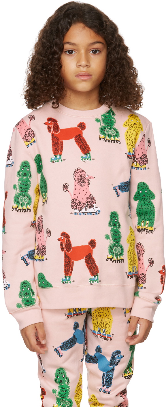 Stella McCartney Kids Pink Doodle Poodles Sweatshirt Stella McCartney