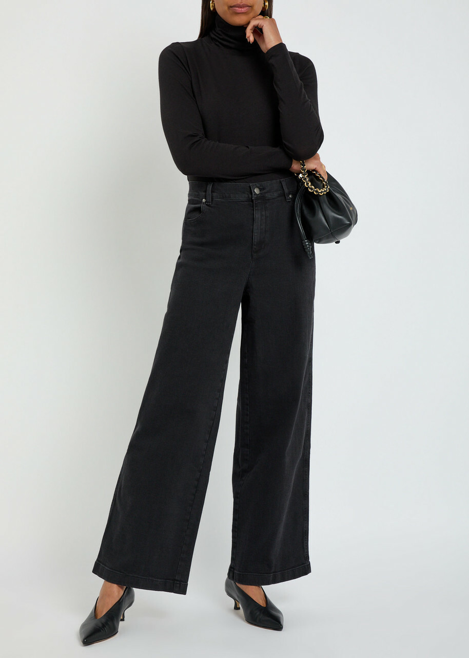 Eileen Fisher Wide-leg Jeans Black
