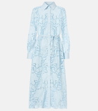 Erdem Laser-cut cotton shirt dress