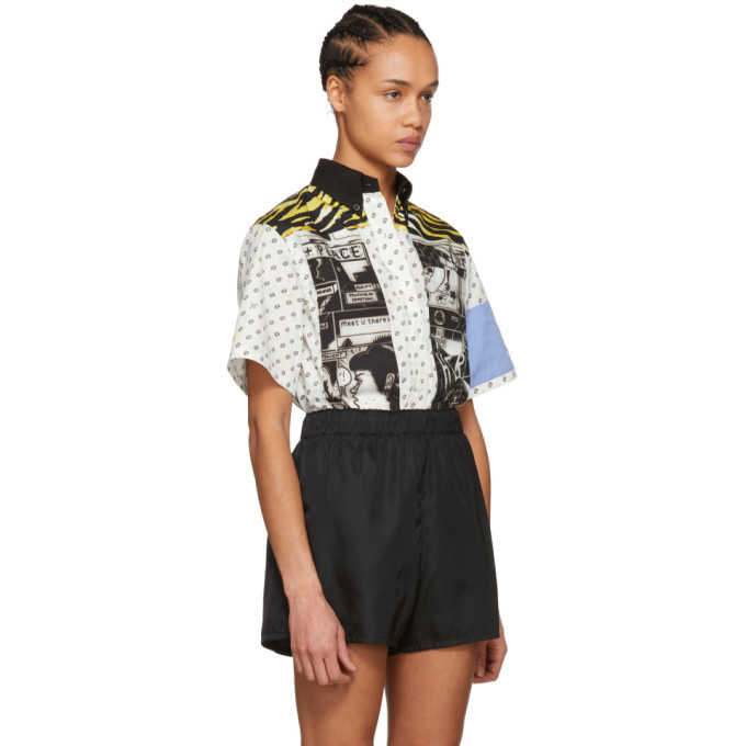 PRADA コミックプリントブラウス　シャツ Prada Multicolor Comic Shirt Prada