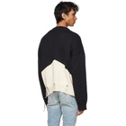 Rhude SSENSE Exclusive Black and White Hand Knit Cardigan