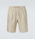 Le Kasha Striped silk shorts