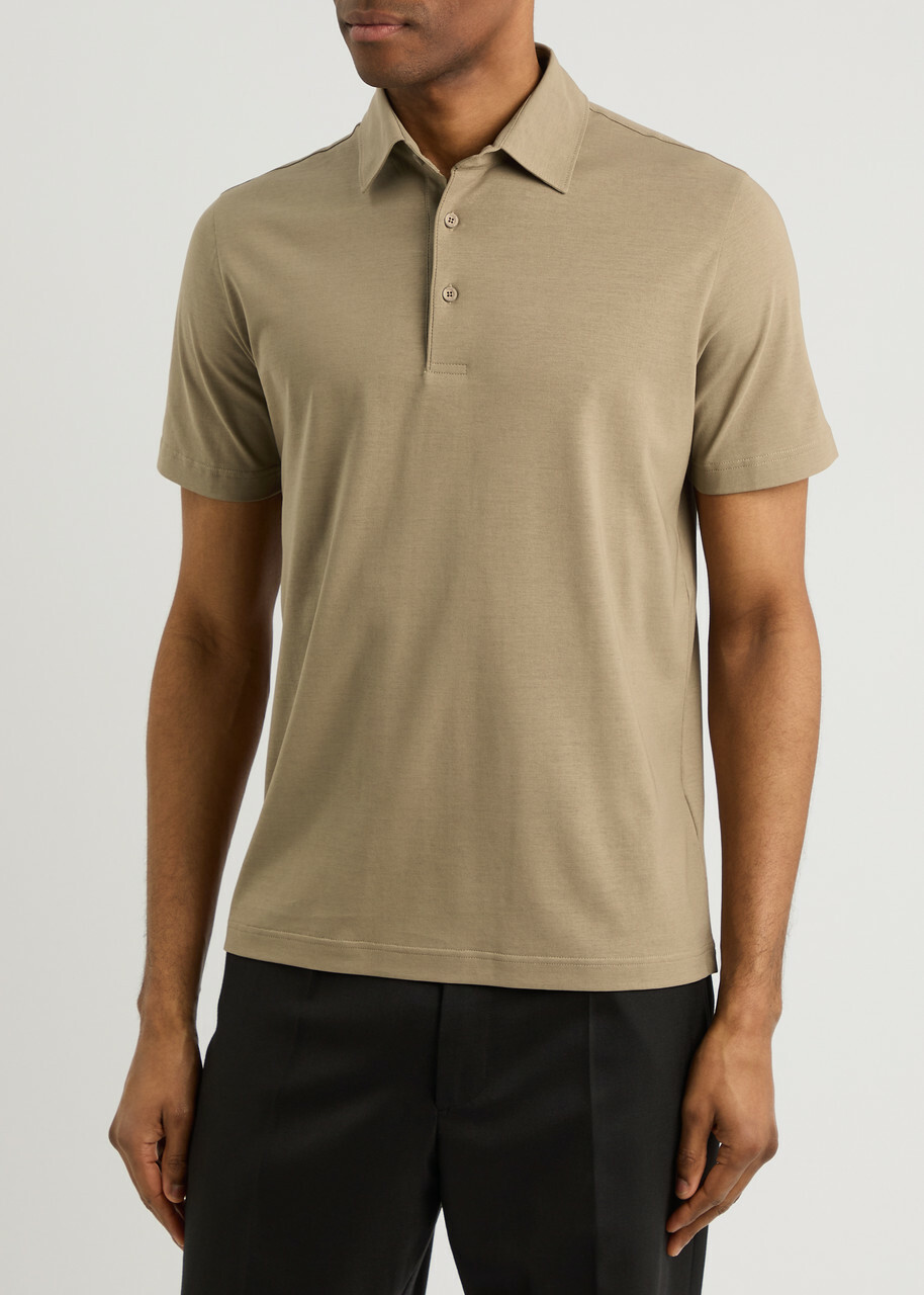 Herno Cotton-jersey Polo Shirt Beige