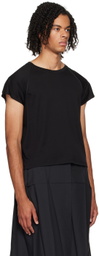 132 5. ISSEY MIYAKE Black Raglan Sleeve T-Shirt