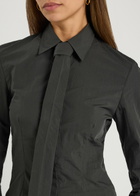 Bettter Cascade Cotton Poplin Shirt and tie set Grey