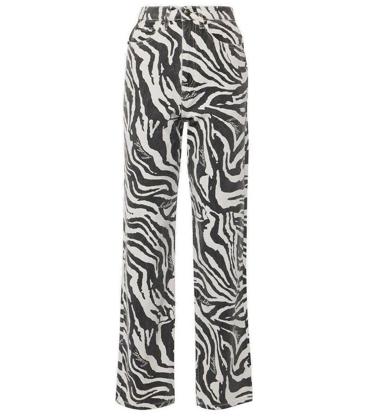 Photo: Rotate Betty zebra-print straight jeans