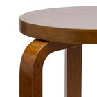 Artek Alvar Aalto 1933 Stool 60 in Walnut Stained Birch 