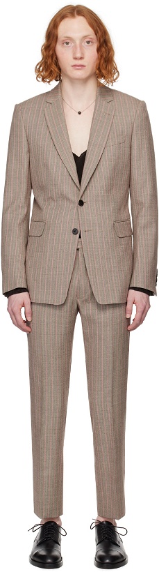 Photo: Dries Van Noten Brown Slim Fit Suit