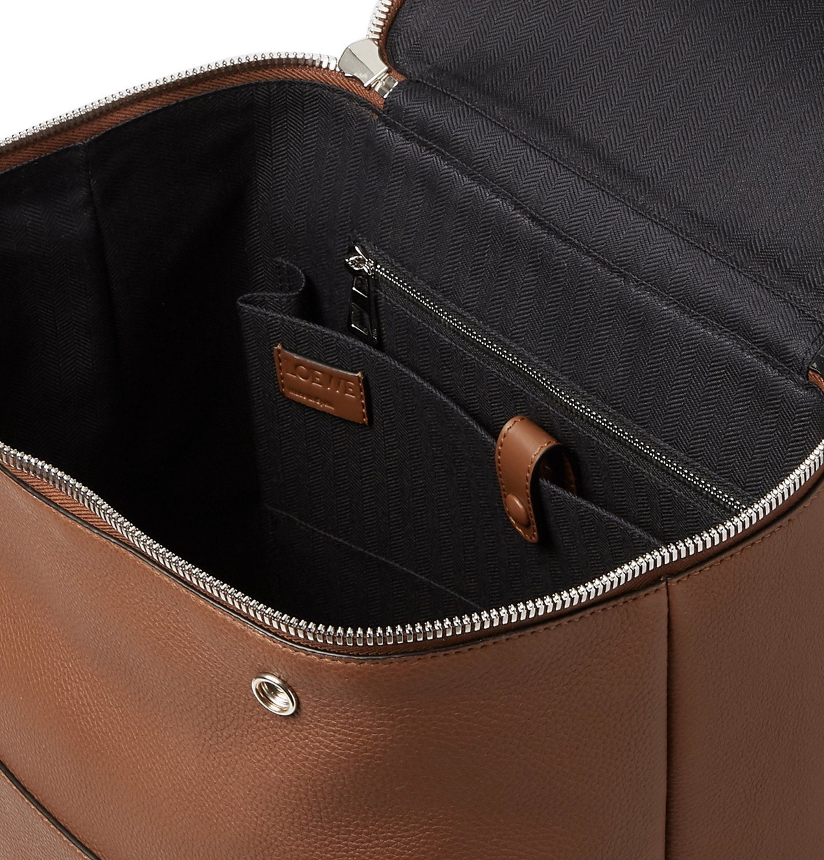 Loewe Goya Full-grain Leather Briefcase In Black