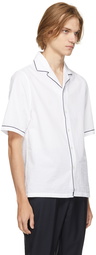 Officine Générale White Eren Piping Short Sleeve Shirt