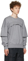 Alexander McQueen Grey Layered Sweatshirt