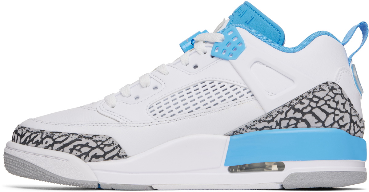 Nike Jordan White & Blue Jordan Spizike Low Sneakers