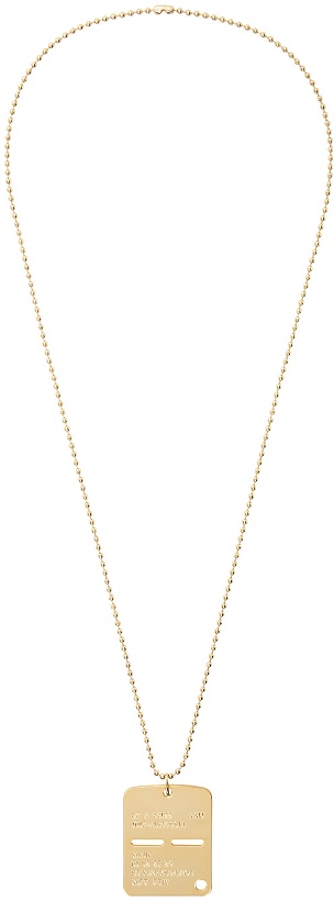 Photo: 1017 ALYX 9SM Gold Military Tag Necklace
