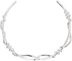 Jil Sander Silver Massive Knots Necklace