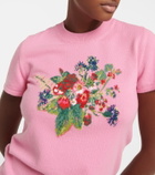 Barrie Bouquet intarsia cashmere and cotton top