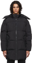 The Very Warm Black Long Hooded Puffer Jacket