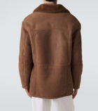 Etro Shearling-trimmed leather jacket