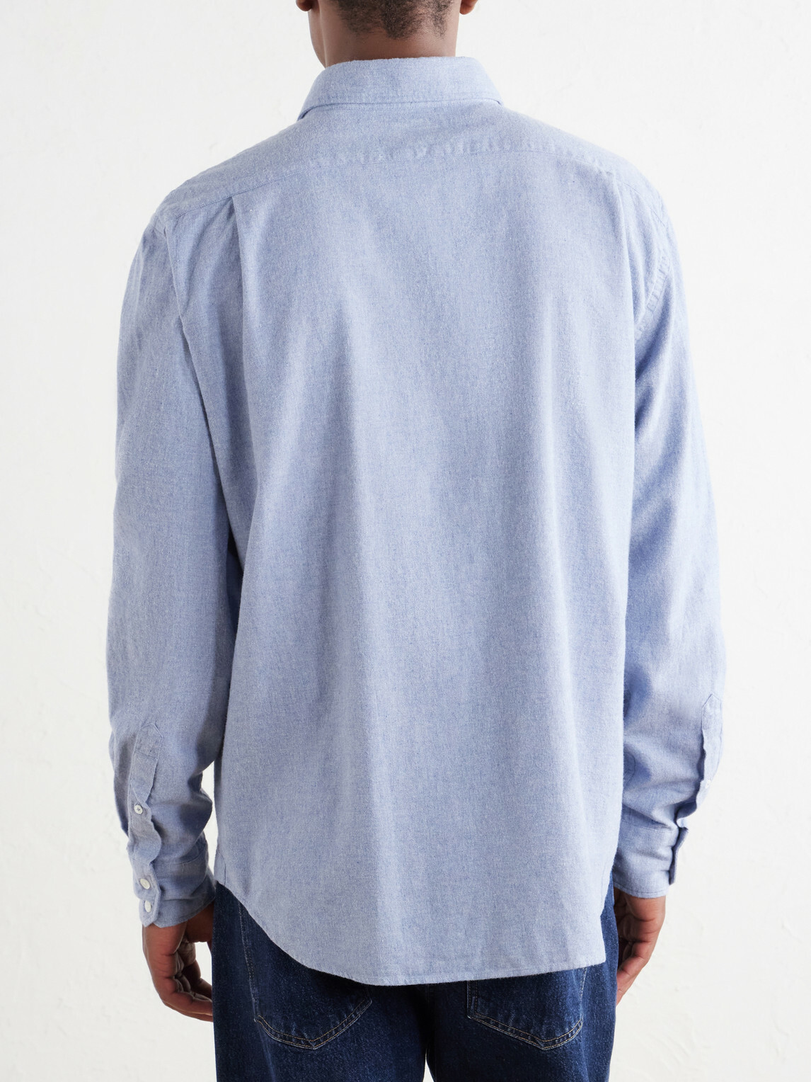 Hartford - Paul Cotton-Flannel Shirt - Blue