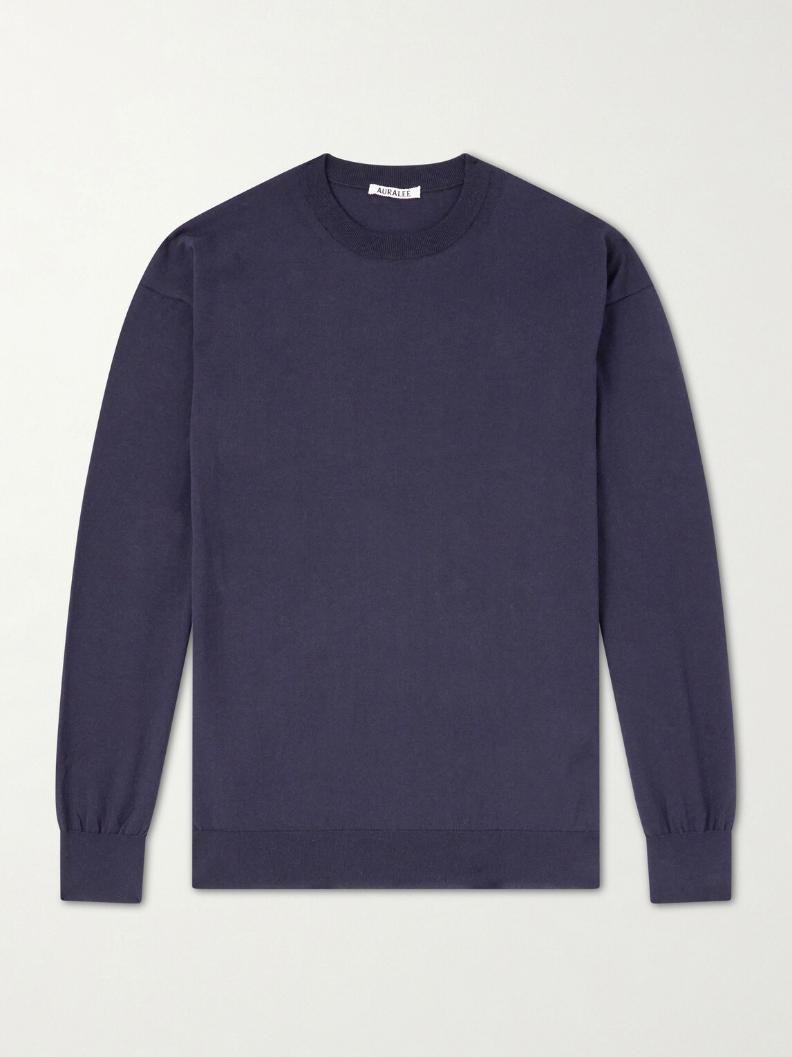 Auralee - Luster Knitted T-Shirt - Blue