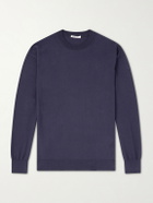 Auralee - Luster Knitted T-Shirt - Blue