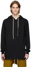 Rick Owens Black Heavy Jersey Hoodie