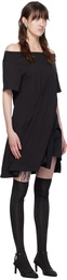 Courrèges Black Boatneck Minidress