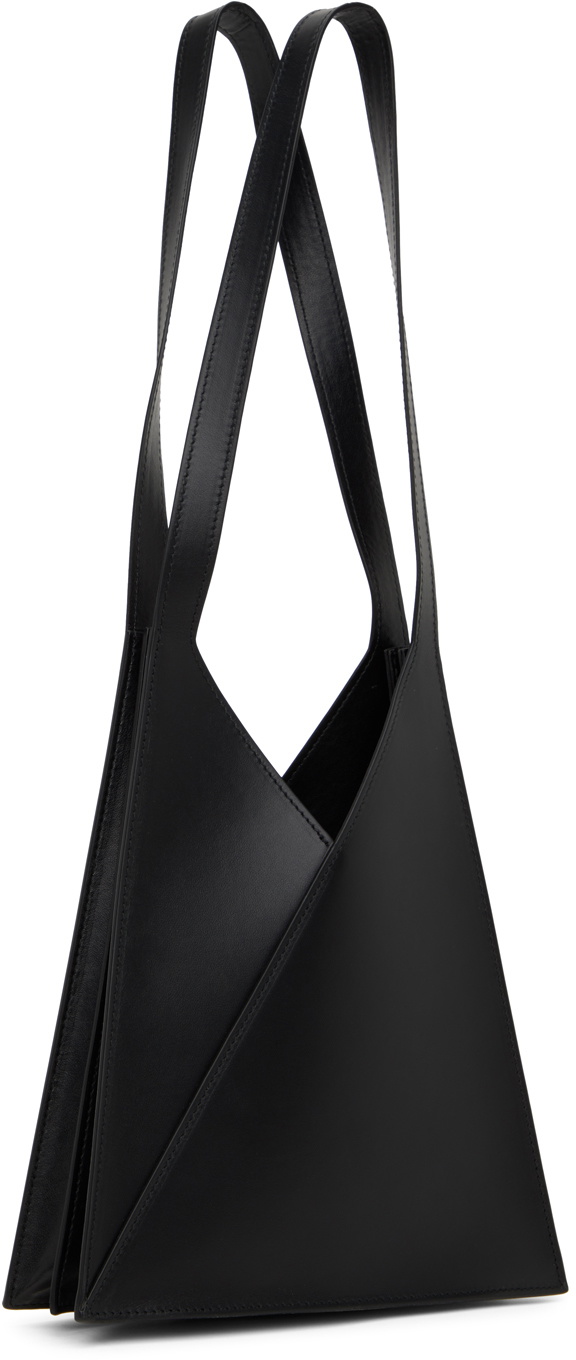 MM6 Maison Margiela Black Mini Triangle 6 Tote MM6 Maison Margiela