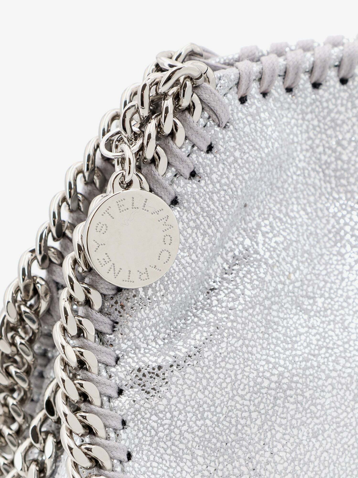 STELLA MCCARTNEY SUNGLASSES SC00435 OVERSIZED WHITE FALABELLA SILVER CHAIN Stella McCartney Three Chain Falabella Tote | Saks Fifth Avenue main image 3