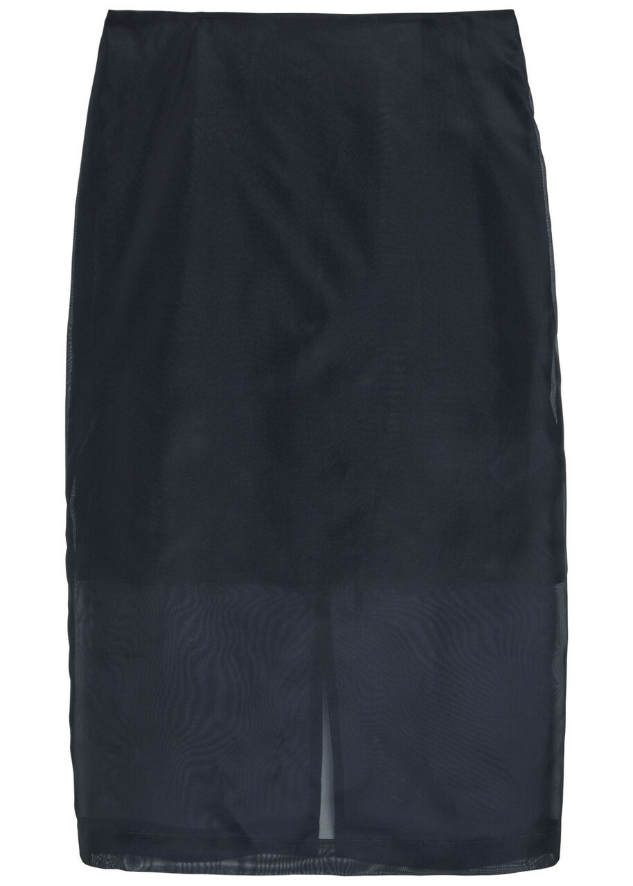 Polo Ralph Lauren Silk-organza Midi Skirt Navy