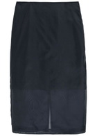Polo Ralph Lauren Silk-organza Midi Skirt Navy