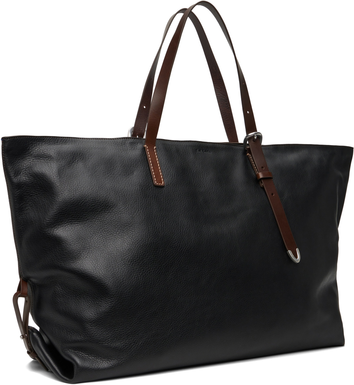 Paul Smith Black Leather Duffle Bag