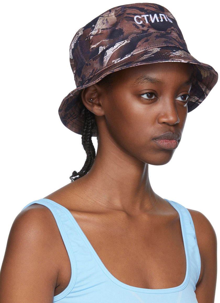 Heron Preston Green Camo Bucket Hat Heron Preston