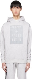 PLACES+FACES Gray OG Reflective Hoodie